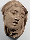 Nach Gian Lorenzo Bernini
Gesicht (Teilabguss) der hl. Theresa, um 1650 Gips